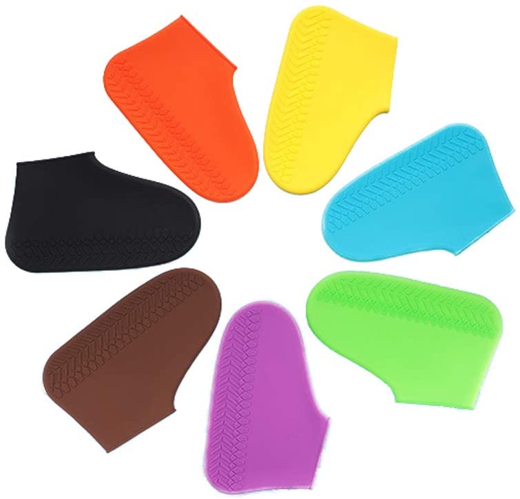Stivali di gomma alla moda copriscarpe impermeabili in lattice riutilizzabili copriscarpe antiscivolo in Silicone copriscarpe accessori per scarpe Unisex