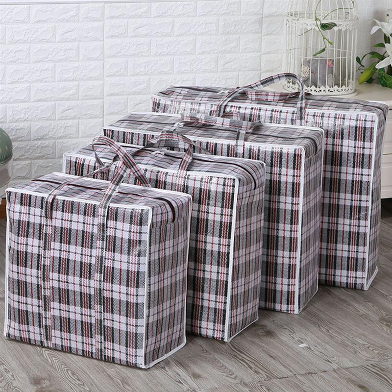 1Pc duża Pojemność landara przenośne plastikowe torby duży zamek błyskawiczny wielokrotnego użytku silne pranie przechowywanie plastikowy uchwyt na torebkę etui organizator