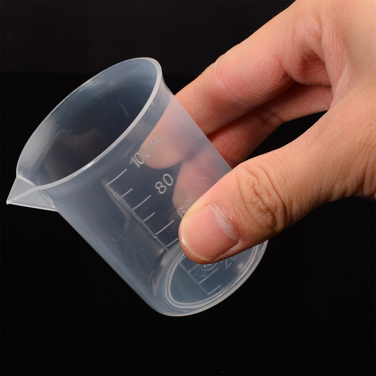 1pc 100ml Plastic Measuring Jug Rice Precise Water Measure Cup Graduated Surface Reusable Kitchen Lab Tool
