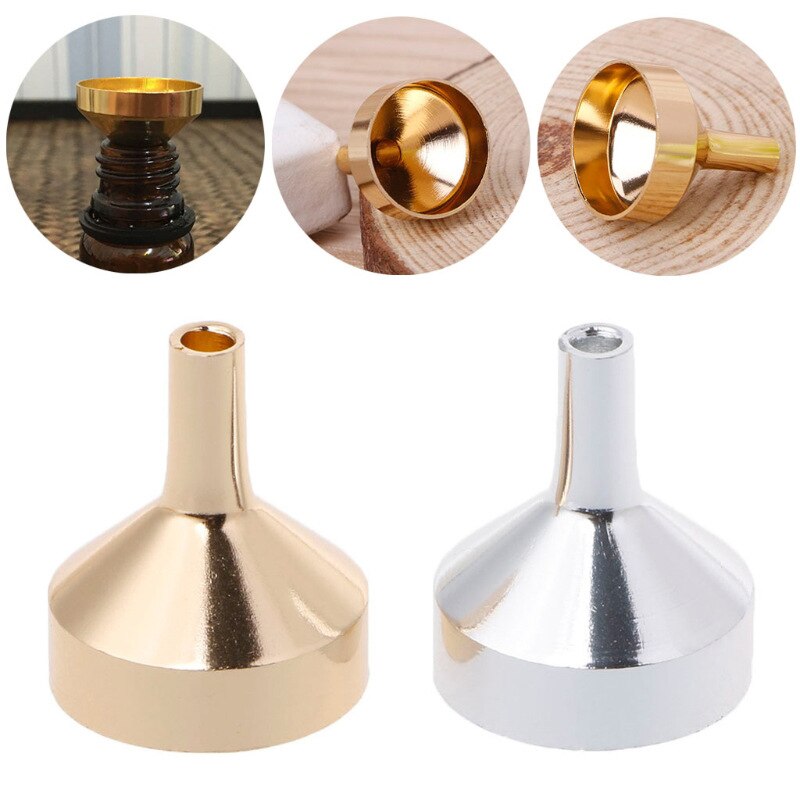 Mini embudo de arena de aluminio embudo pequeños embudos de boca para llenar frascos de laboratorio sal pimienta hierbas aceites líquidos utensilios de cocina ^