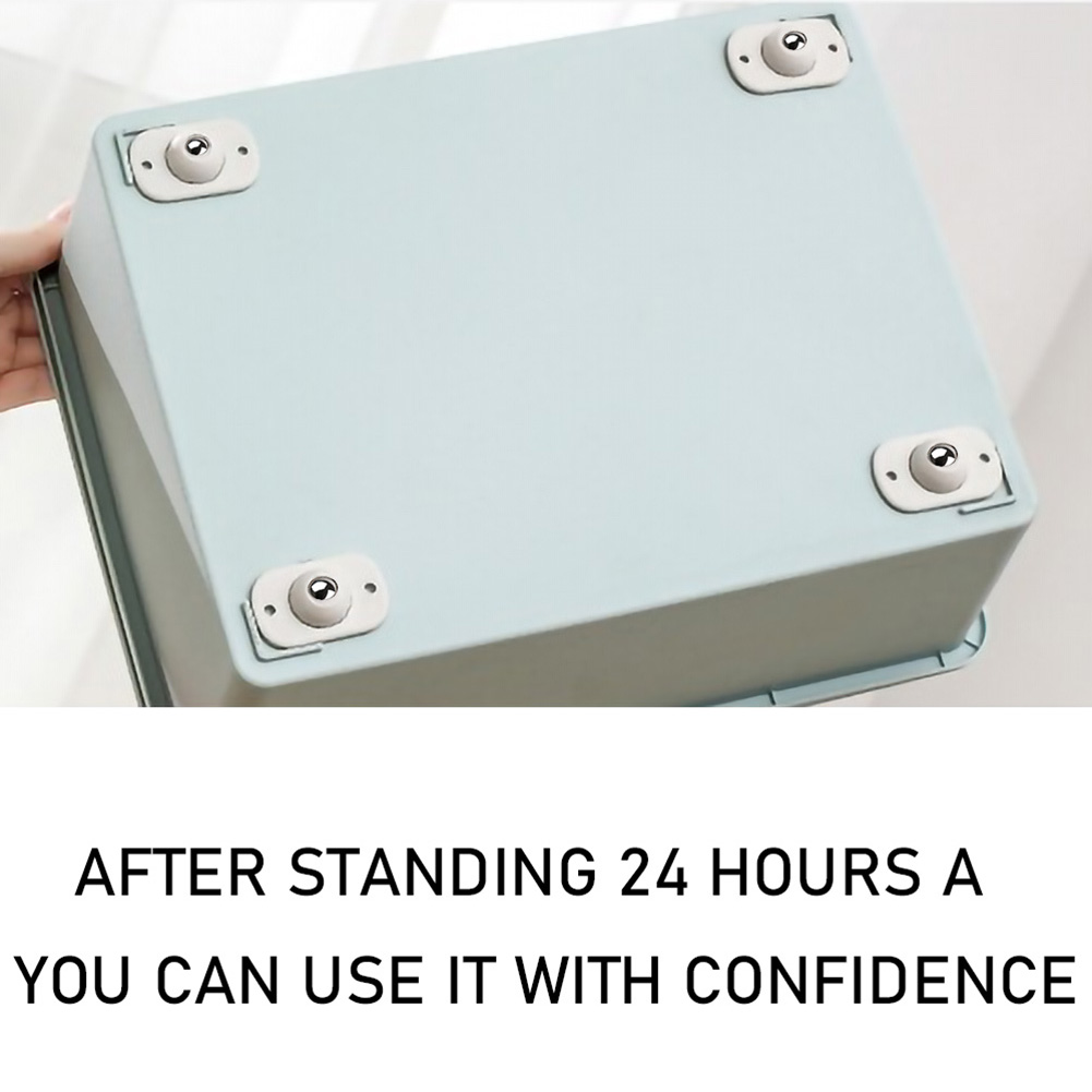 Ruedas para muebles de acero inoxidable, ruedas universales autoadhesivas, rodamiento de carga giratorio de 360 grados para acceso a muebles del hogar, 4/20 piezas