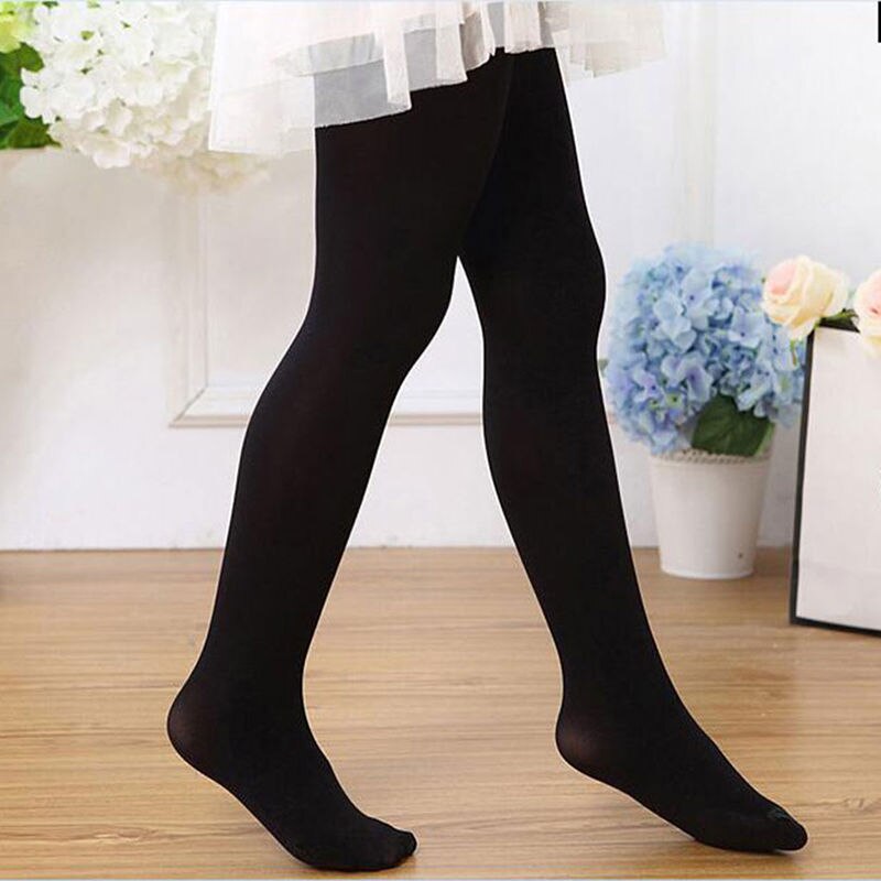 Children Girls Solid Ballet Stockings Dance Footed Tights pantyhose Black White Pink Stockings For Ballet Dancerr