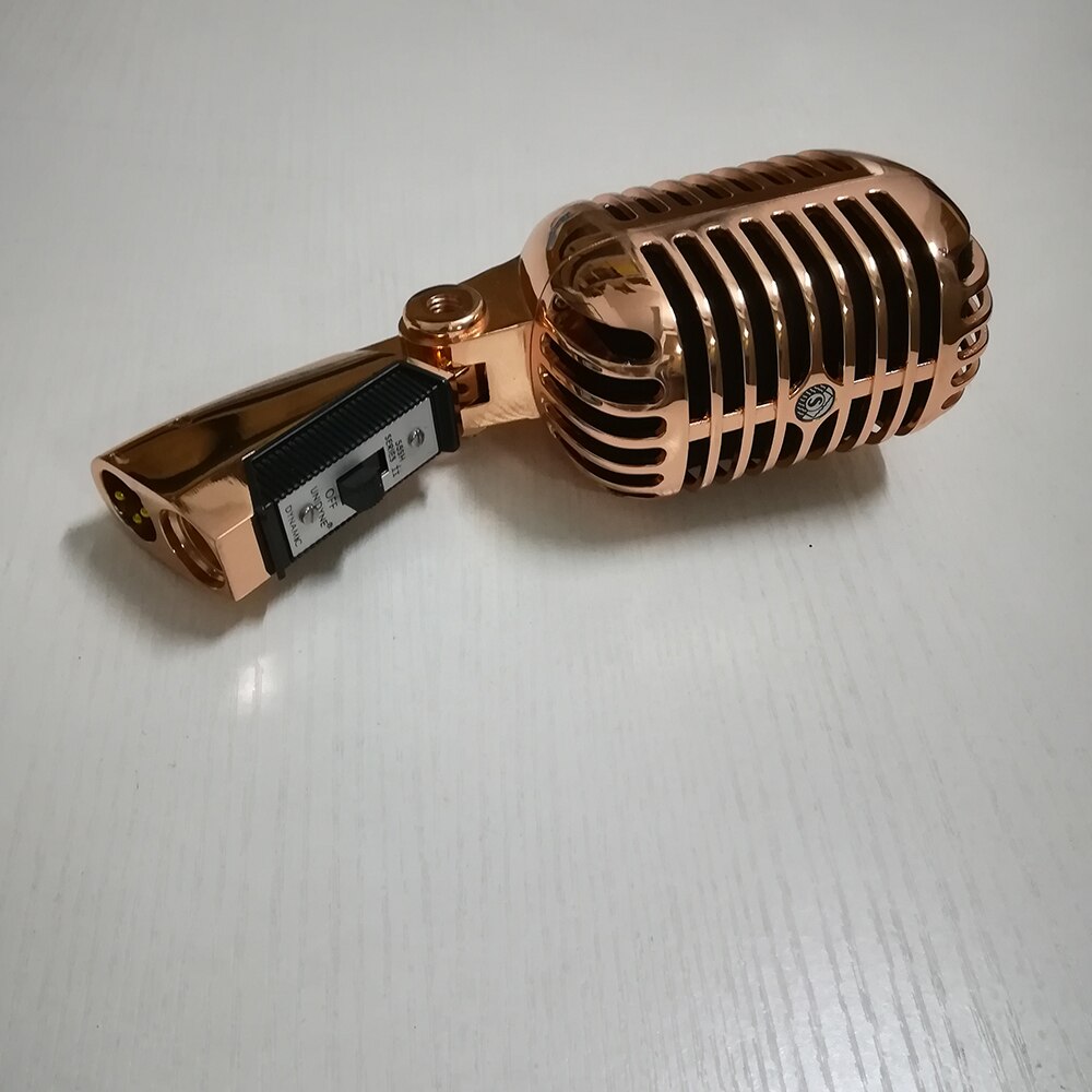 Microphone Vintage en métal, couleur or Rose, 55 sh, pour Studio Audio, enregistrement et chant