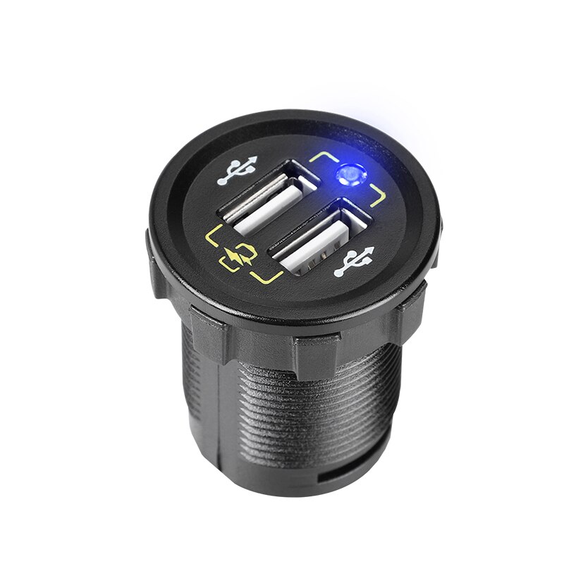 Quick Charge QC3.0 Dual Usb Autolader Waterdichte 36W 12V Usb Outlet Snelle Oplader Stopcontact Voor Marine boot Motorfiets Truck