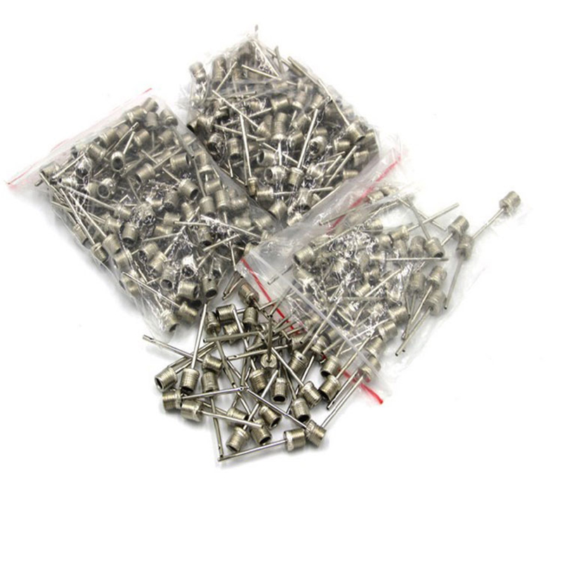 50PCS Stainless Steel Pump Pin Sports Ball Inflating Pump Needle Soccer Inflatable Air Valve Adaptor For Football Basketball