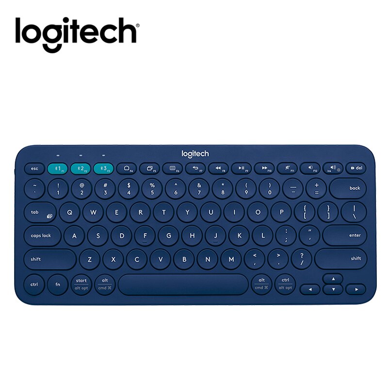 Logitech K380 sans fil Bluetooth clavier portable multi-appareil Apple téléphone ipad ordinateur mac ultra-mince clavier muet: Blue