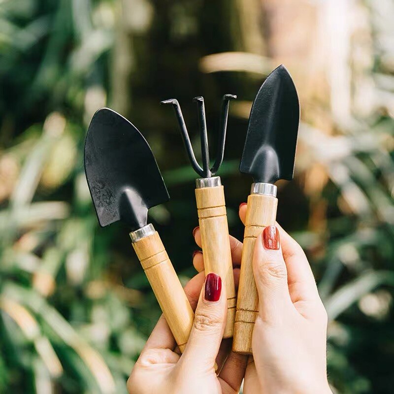 Home Gardening Tool Set Balcony Home-grown Mini Digging Suits Three-piece Shovel Rake Garden Tools Combination