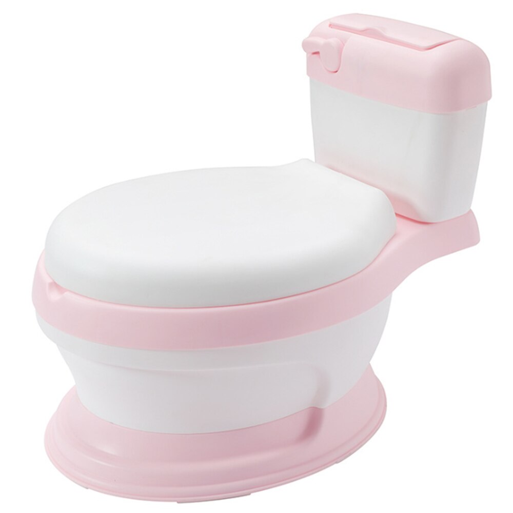 Draagbare babypot baby toilet autopotje kinderpot training meisjes jongen simulatie toilet kinderstoel toiletbril kinderpot m: Roze