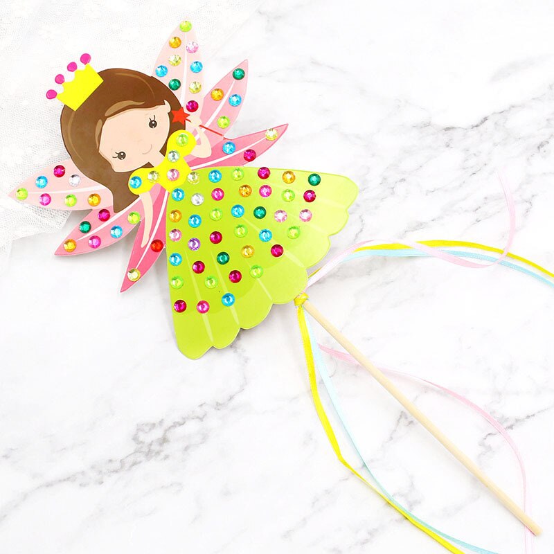 Children DIY Fairy Stick Handmade Princess Magic Stick Toy Handmade Materials Package Sticker Girl DIY Craft Toys: Girl C