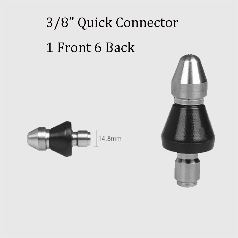 Hogedrukreiniger Riool Afvoer Reinigingssproeier Rvs Afvoer Schoner Nozzle Rioolbuis Cleaner Spray Nozzle