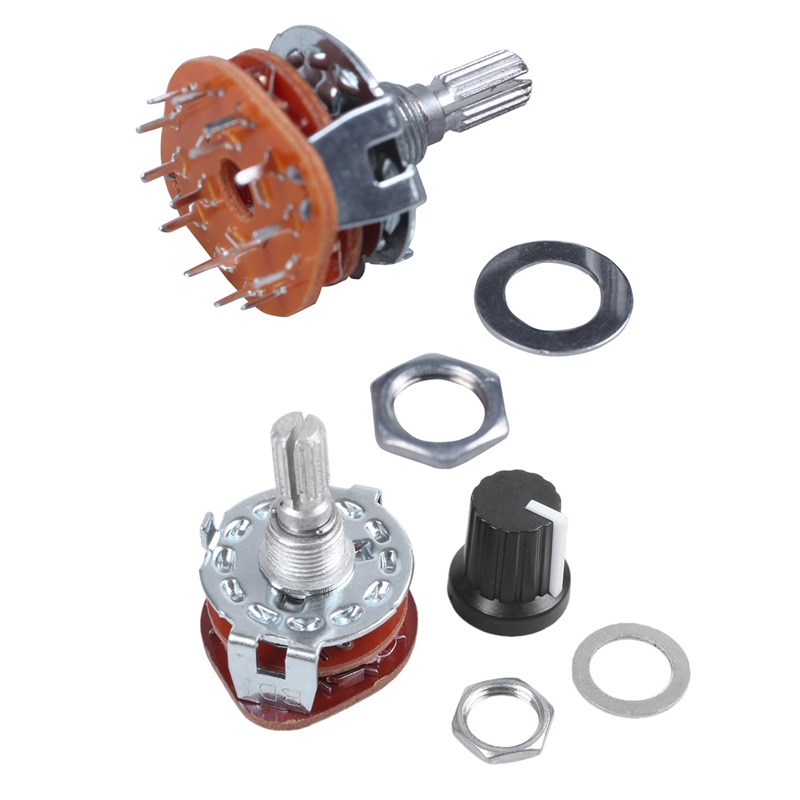 2x Electronic Machine 3P4T 3Pole 4 Position/4P3T 4Pole 3 Position 2 Deck 15 Pin/16 Pin Rotary Switch