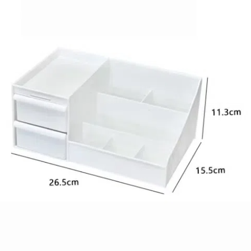 Organizador de maquillaje con cajones, almacenamiento organizador, tocador, almacenamiento en encimera del dormitorio para el cuidado de la piel, cosméticos, herramientas para cepillos de pestañas