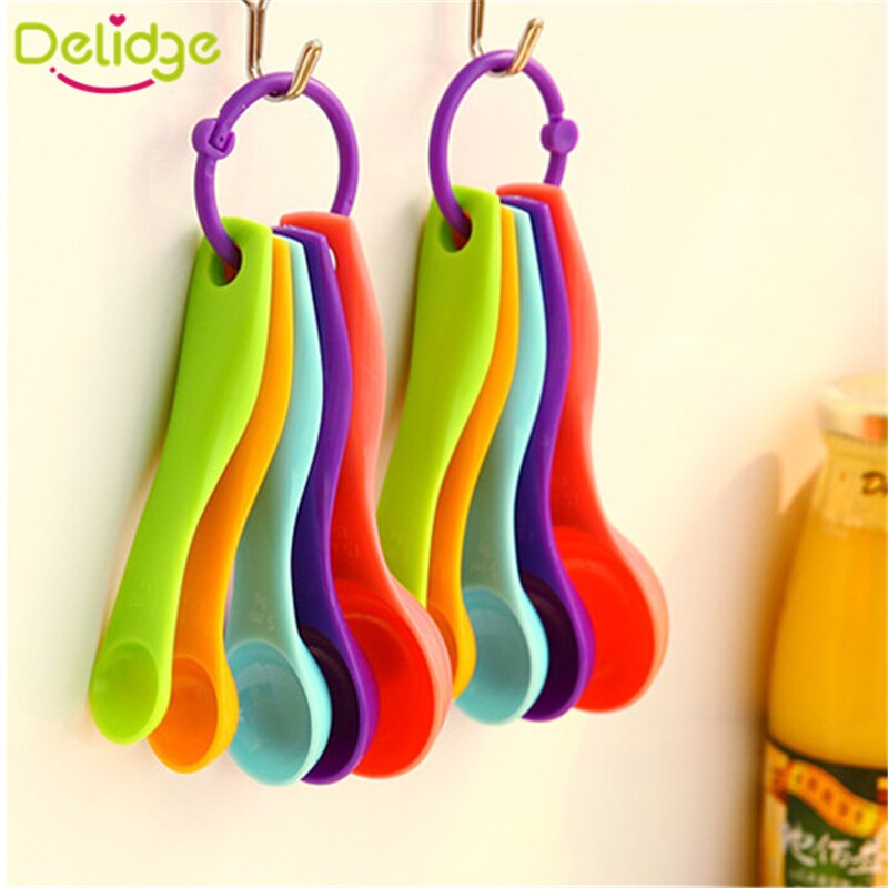 Delidge 5 stks/set Meet Lepels Set Keuken Tool Plastic (1-15 ml) schaal Koffie Lepel Suiker Taart Meting Bakken Accessoire