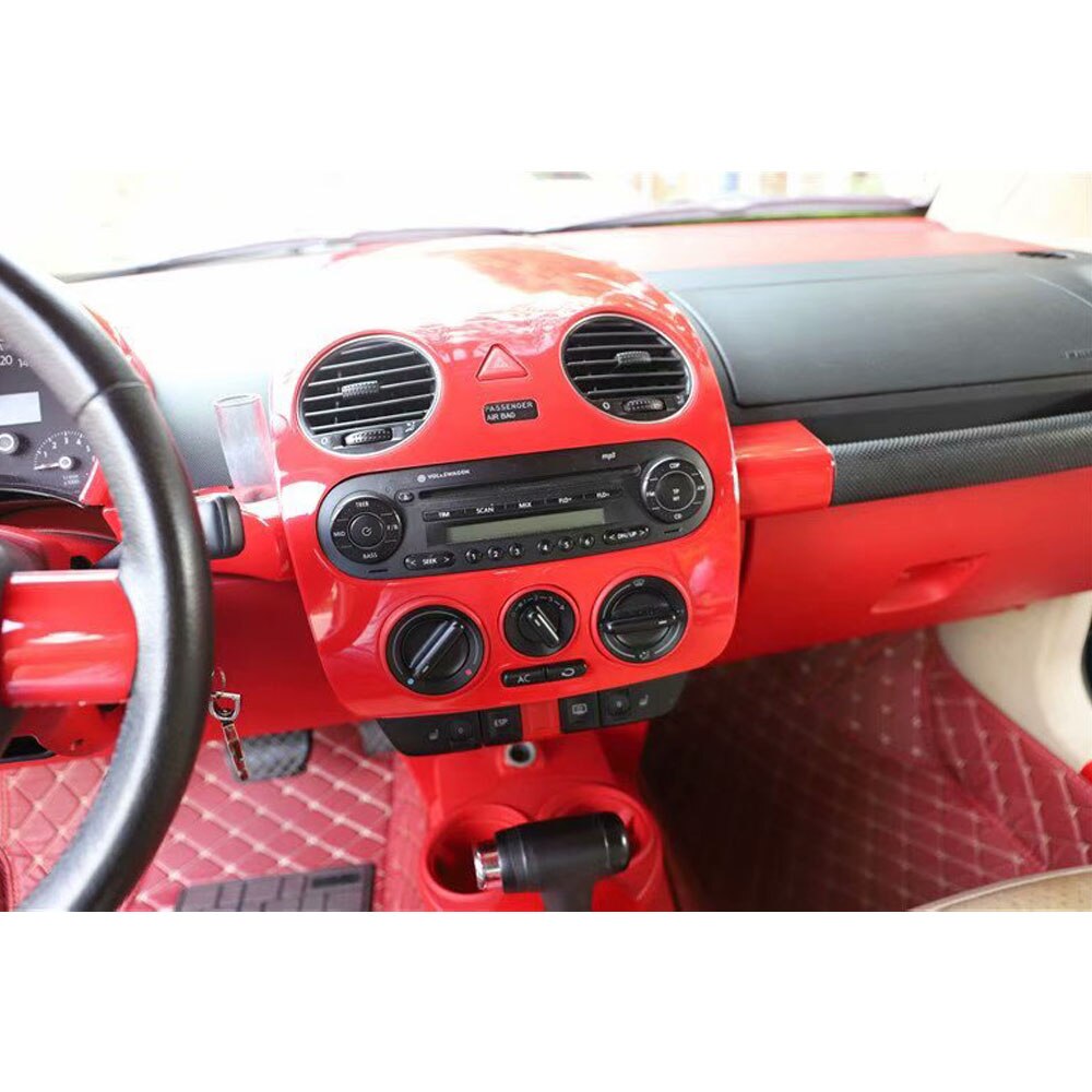 Abs Carbon Fiber Stijl Auto-Styling Voor Volkswagen Beetle 2003 Auto Dashboard Centrale Console Cover Gps air Vent Trim