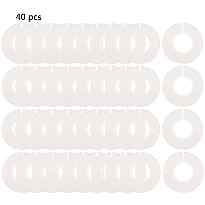 20/40pcs DIY Clothing Size Dividers Wardrobe Round Plastic Clothes Hangers Garment Rack Tags Marks Marking Ring