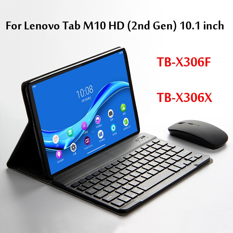 Case Voor Lenovo Tab M10 Hd (2nd Gen) 10.1 ''Tablet Wireless Bluetooth Keyboard TB-X306F TB-X306X Magnetisch Afneembare Cover