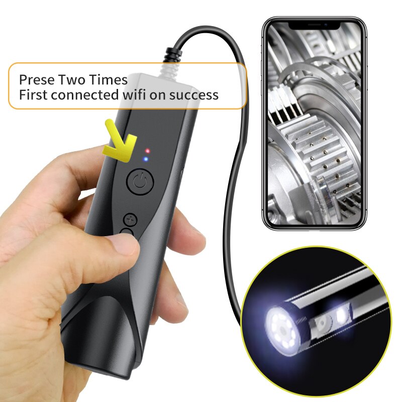 4,9mm/ 8mm Dual Endoskop Kamera 2,0 MP Drahtlose Schlange Kamera Kanalisation Kamera Mit 6 LED-leuchten für Android IOS Samsung Iphone