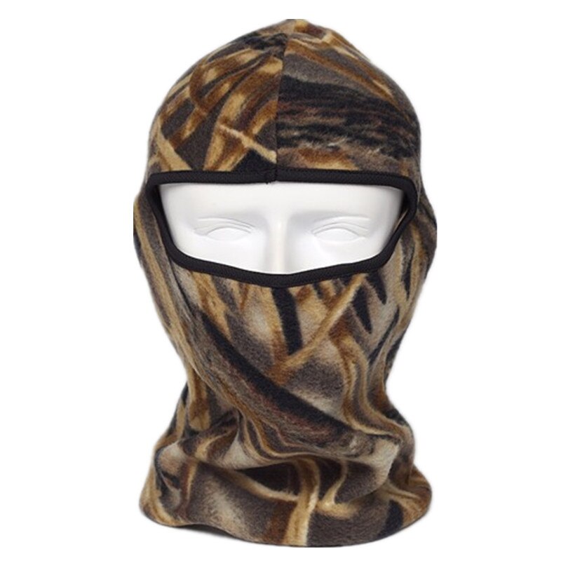 , pasamontañas de cuello polar térmico de camuflaje, máscaras cálidas para deportes al aire libre, gorra de ciclismo a prueba de viento, máscara facial completa para esquí de invierno