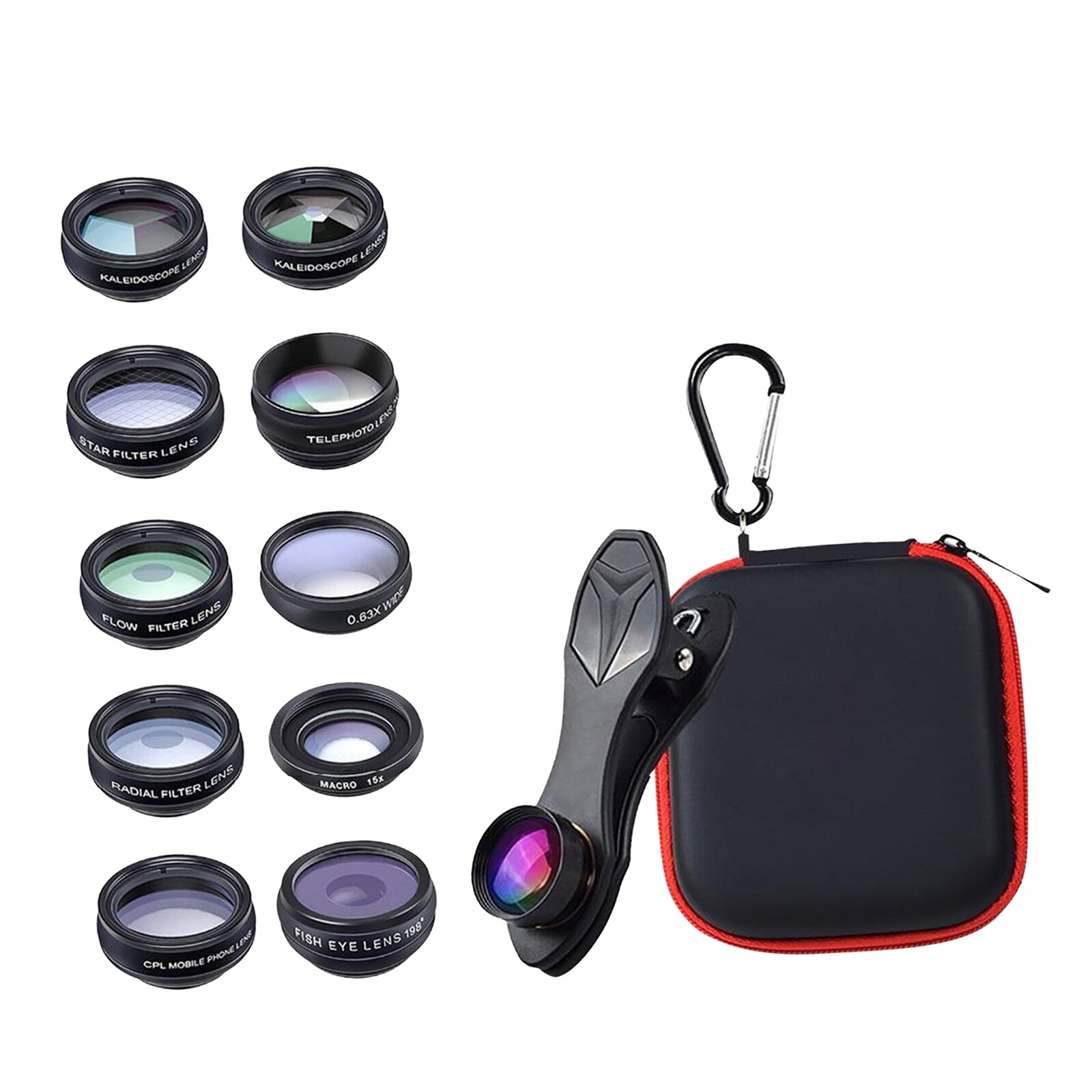 10 In 1 Telefoon Camera Lens Kit Groothoek Cpl Flow Voor De Meeste Telefoon