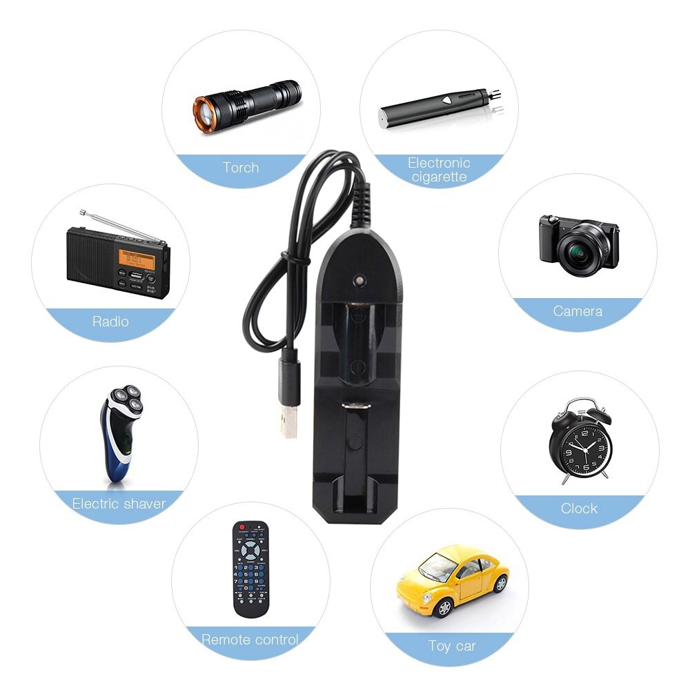 3.7 V 18650 Lader Lithium Ion Batterij Usb Onafhankelijke Opladen Draagbare 18350 16340 14500 Batterij Lader