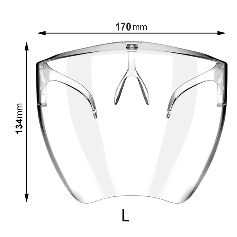 Clear Work Safety Glasses Protective Safety Anti Dust Saliva Goggles Eye Protection Soft Google Transparent Goggles Face: L