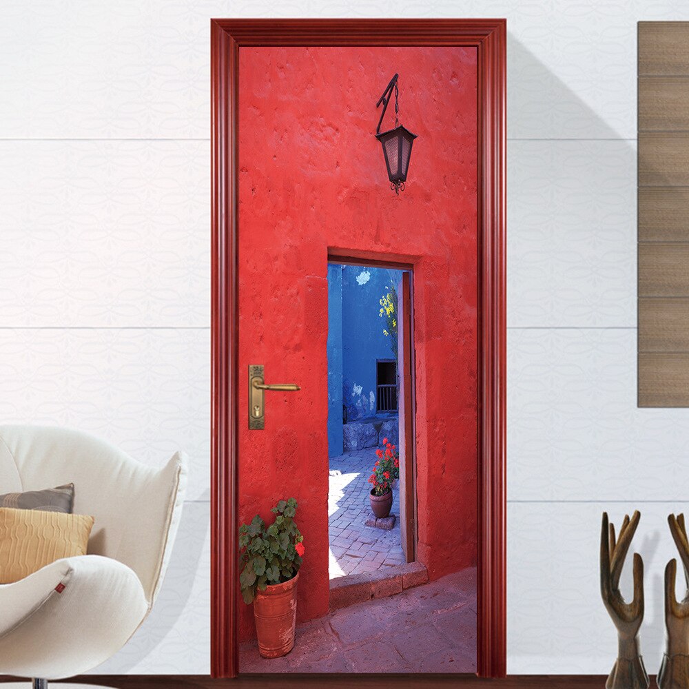PVC Self-Adhesive Waterproof Door Sticker Modern A... - Vicedeal