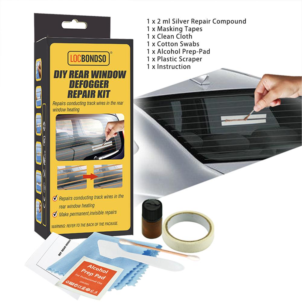 Kit de reparación de desnebulizador de ventana trasera de coche, reparación de línea de niebla de vidrio de ventana trasera automática, líneas de rejilla desnebulizadora rota,