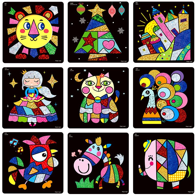 15/pcs Cute fairy tale style DIY Magic transfer sticker Transfer painting crafts for kids arts and crafts toys for children