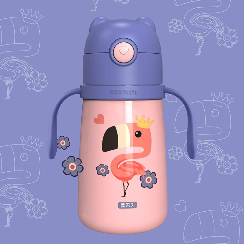 Isolatie Water Fles Thermos Vacuüm Dier met Deksels Kinderen Cartoon Leuke Draagbare Fruit Infuser Melk Kids GG50sh