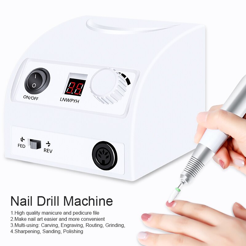 35000/20000RPM Machine Nail Drill Machine For Manicure Pedicure Nail Art Equipment Electric Nail File Nail Drill Bit Tool