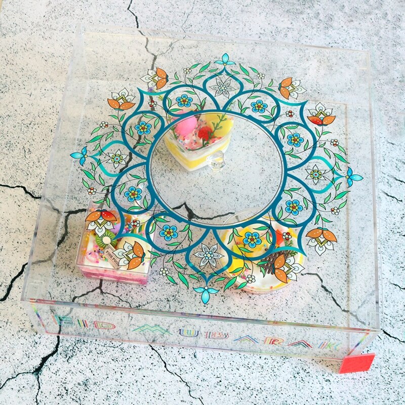 Transparent Acrylic Cake Display Cover Box for Cake Cookie Cupcake Stand