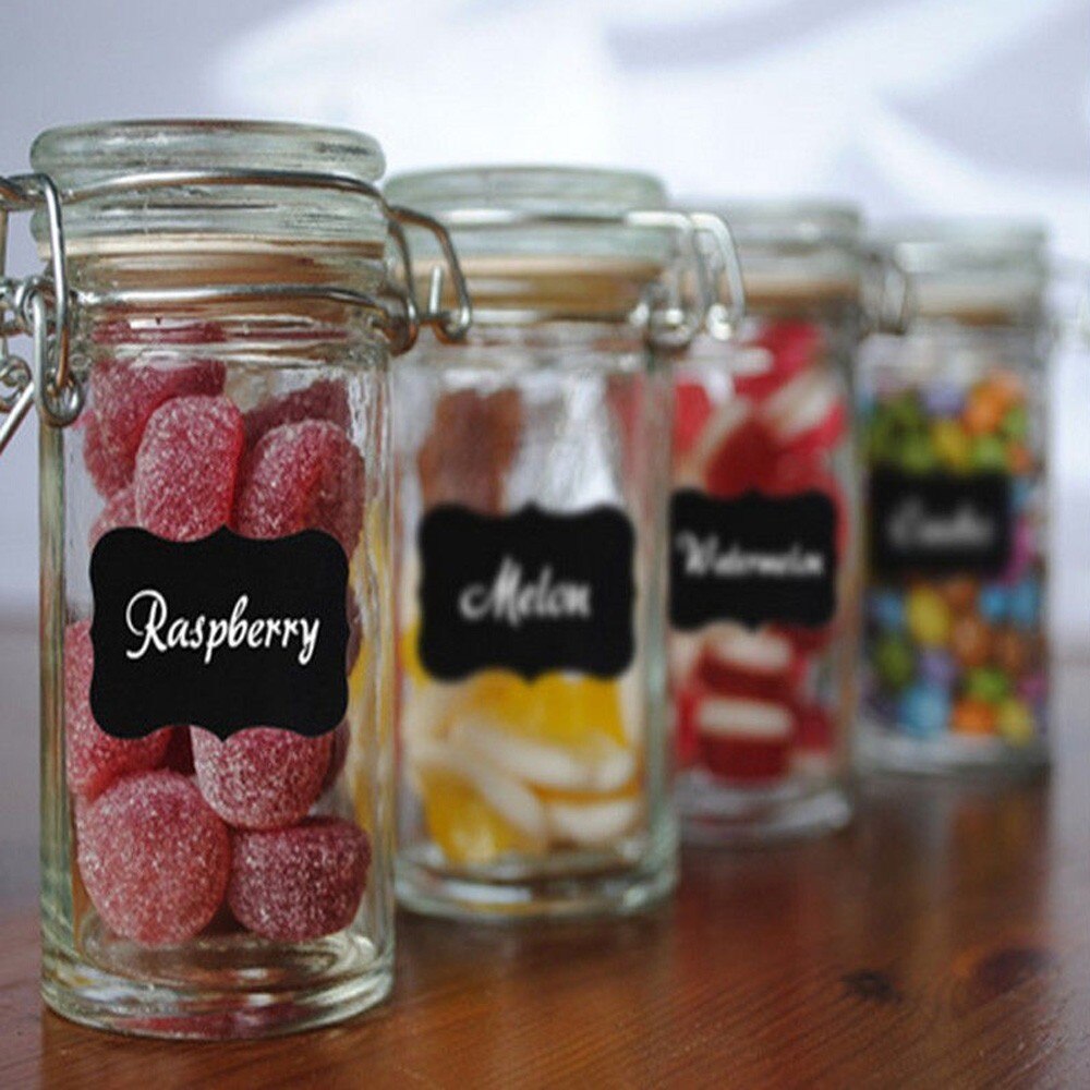 Household Items Well Made Blackboard Sticker Craft Kitchen Candy Jar Organizer Labels 64pcs/set Practical Для Дом