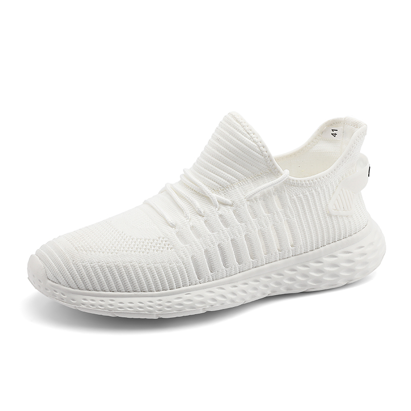 PINSEN Sneakers Shoes For Women Flats Breathable Mesh Casual Shoes Woman Lace-up Comfortable Trainers Ladies Shoes: White / 35
