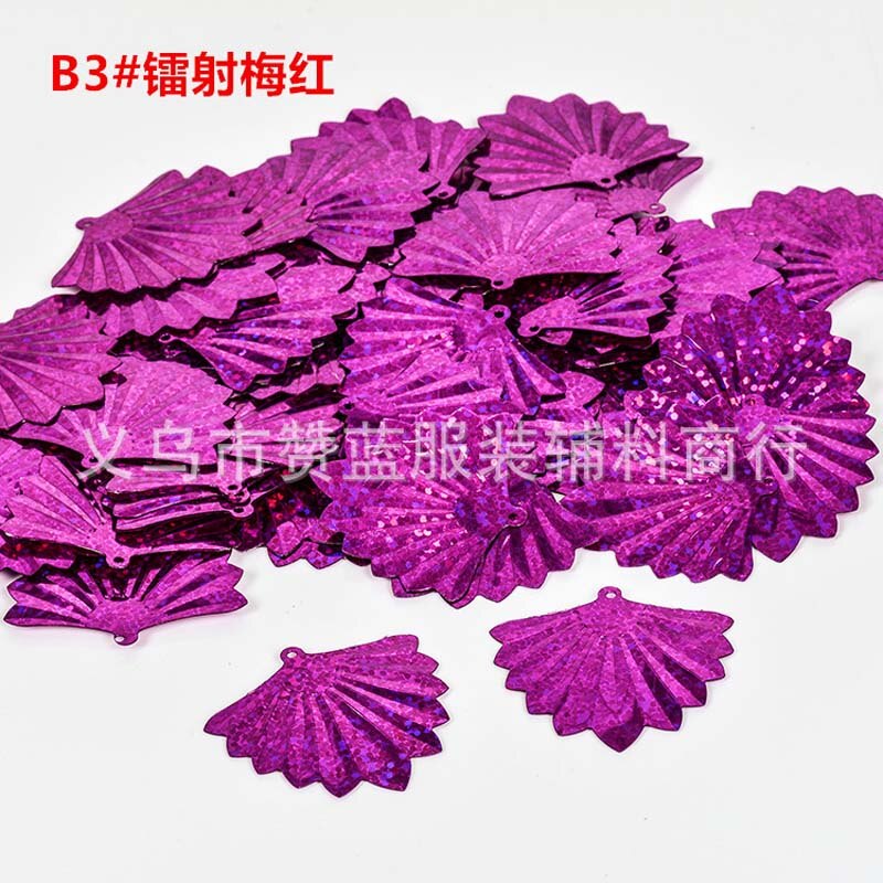 35 × 37mm waaiervormige kralen pailletten diy handgemaakte kleding accessoires materiaal feestdecoratie pailletten  jj386: B3