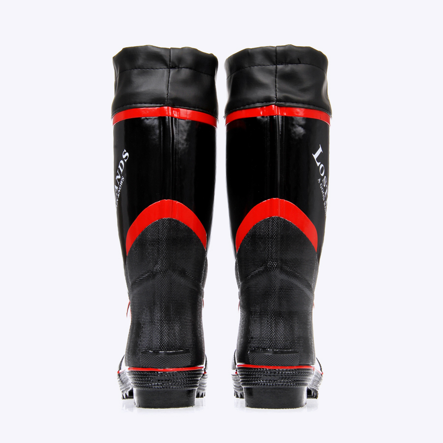 Mid-calf Rain Boots Men Rubber Rainboots High Water Shoes Pvc Gummistiefel Rainboots Flat Anti-slip Plus Size 46 Casual