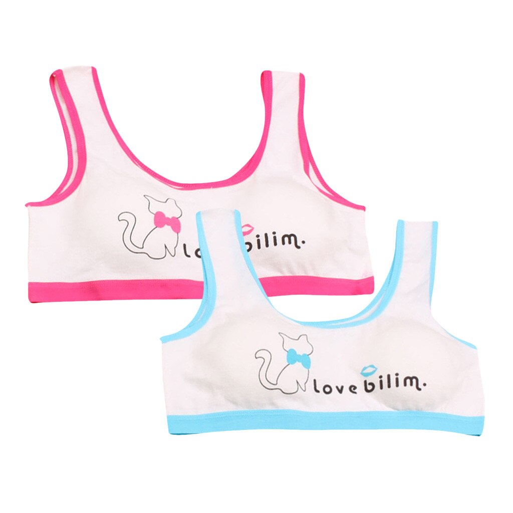 Young Girls Bras Comfortable Student Underwear Lace Cotton Children Undergarment Clothes May 7th: J