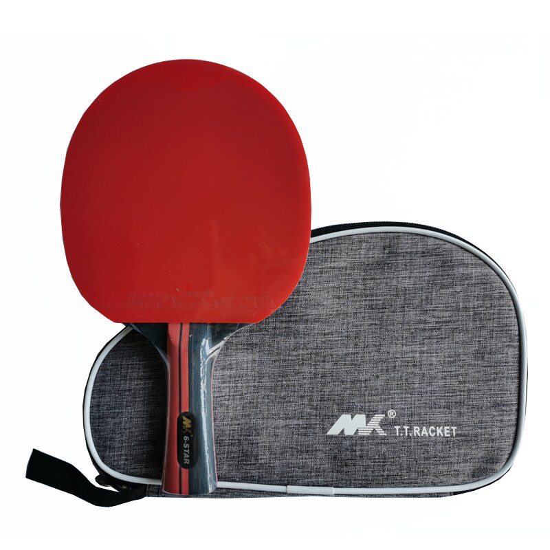 Table Tennis 7 Ply Pure Wood Carbon Table Tennis Racket Double Face Pimples-in Sticky Rubber 6 Star Ping Pong Paddle Bat
