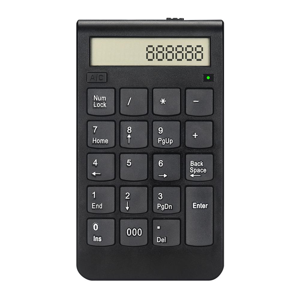 Wireless 2.4G Numeric Keypad USB Insert Connection Rechargeable Smart Keypad Financial Accounting Electric Calculator