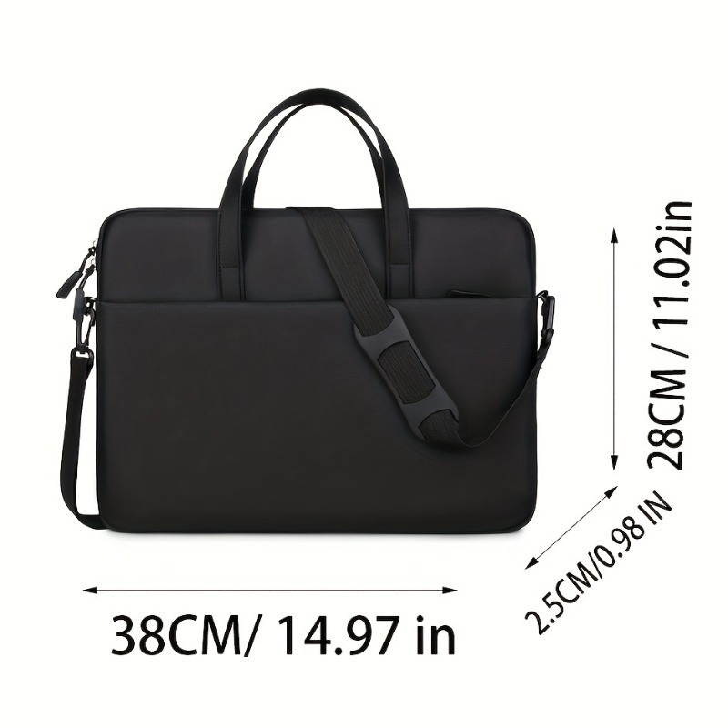 1pc solid color simple and lightweight laptop bag, portable business laptop bag, zipper style laptop bag, perfect