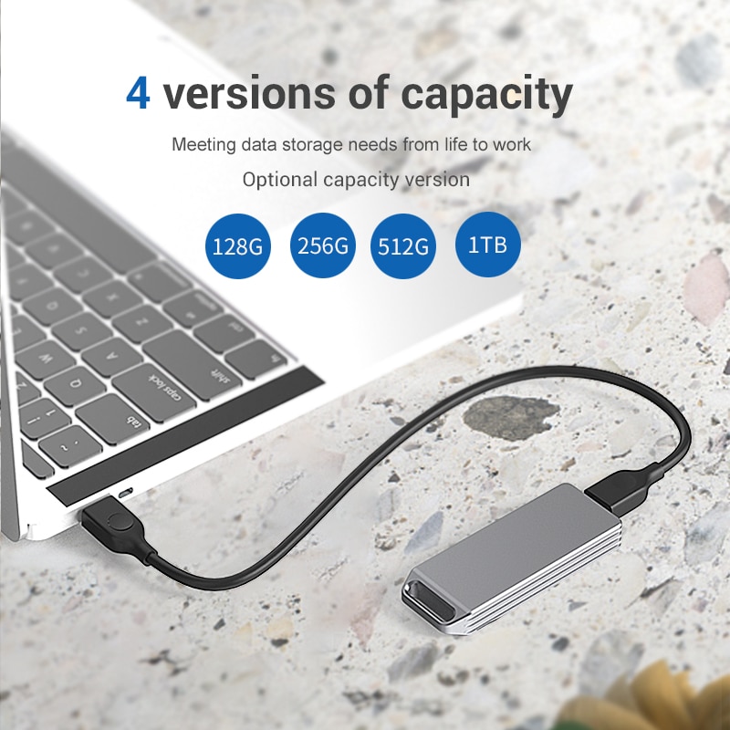Blueendless Portable SSD m.2 Enclosure Support pcie NVME/NGFF with M Key/B&amp;M Key SSD Type C 3.1 high speed Solid Disk Case