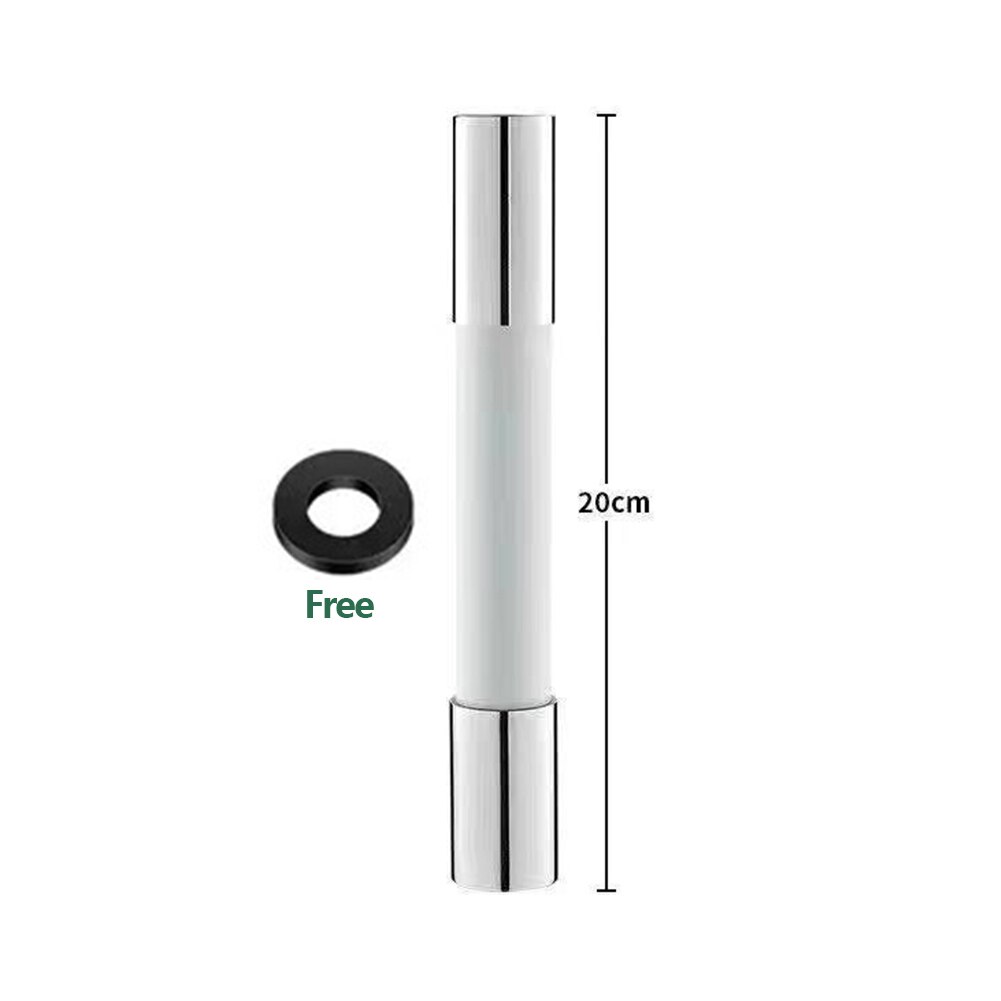 Faucet Extension Extender Bathroom Kitchen 360° Rotation Adjust Free Bending Splash-proof Universal Extension Tube Wash Basin: White-20cm