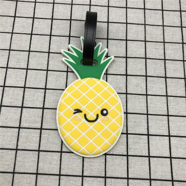 Ananas Reise Zubehör Kreative Gepäck Tag Silica Gel Koffer ID Adresse Halter Gepäck Internat Tags Tragbare Label PVC: 04