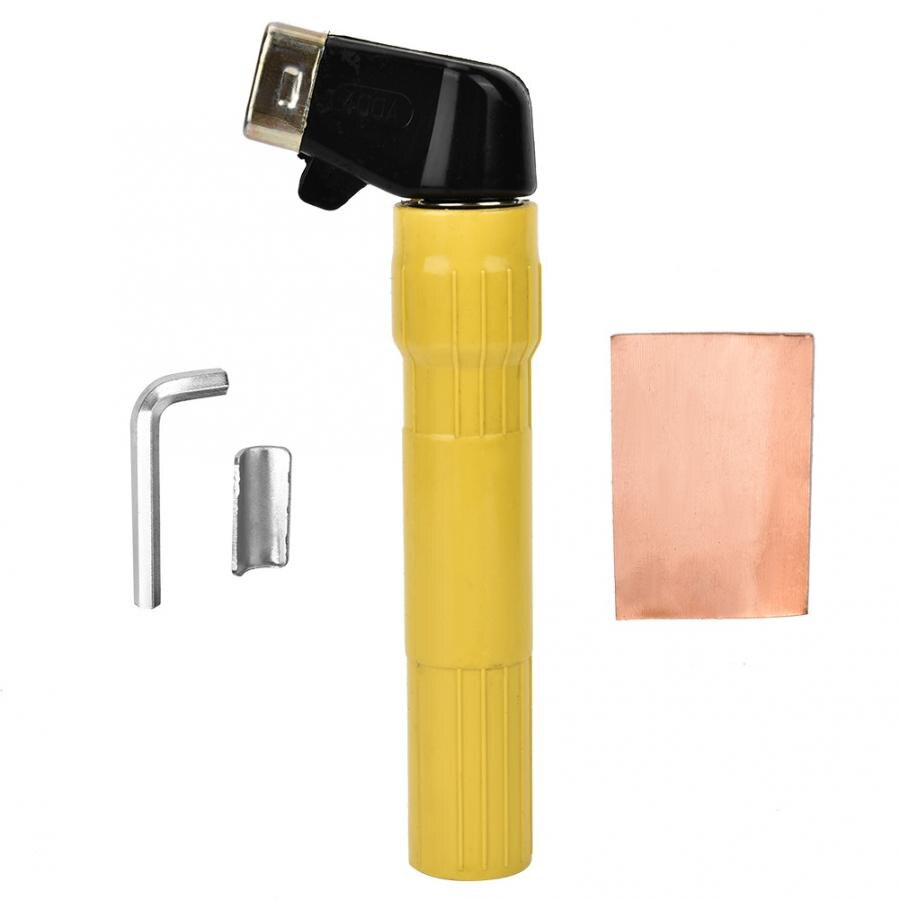 Electrode Holder Welding Tool 400Amp Soldering Arc Rod Welding Electrode Clamp Tool Set Welding Tool: Yellow
