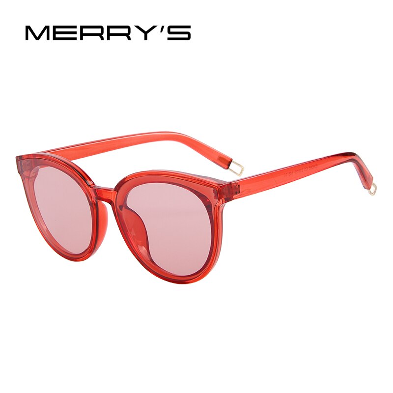 Merry's dames klassieke merk zonnebrillen vintage cat eye zonnebril s' 8094: C06 rode rode