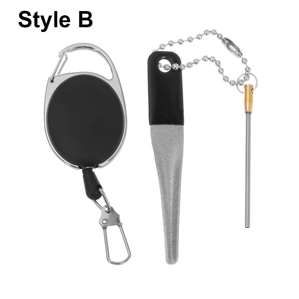 1 Set Fishing Quick Knot Tying Tool Fast Hook Nail Knotter Line Cutter Clipper Nipper Hook Sharpener Fly Fishing Tackle Gear: Style B