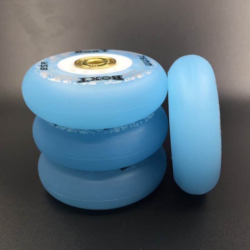 Lot De 8 Roues De Patins à Roulettes - PU élastique 92A, Roulements ABEC, Pour Rollers En Ligne Et Quads (Orange)