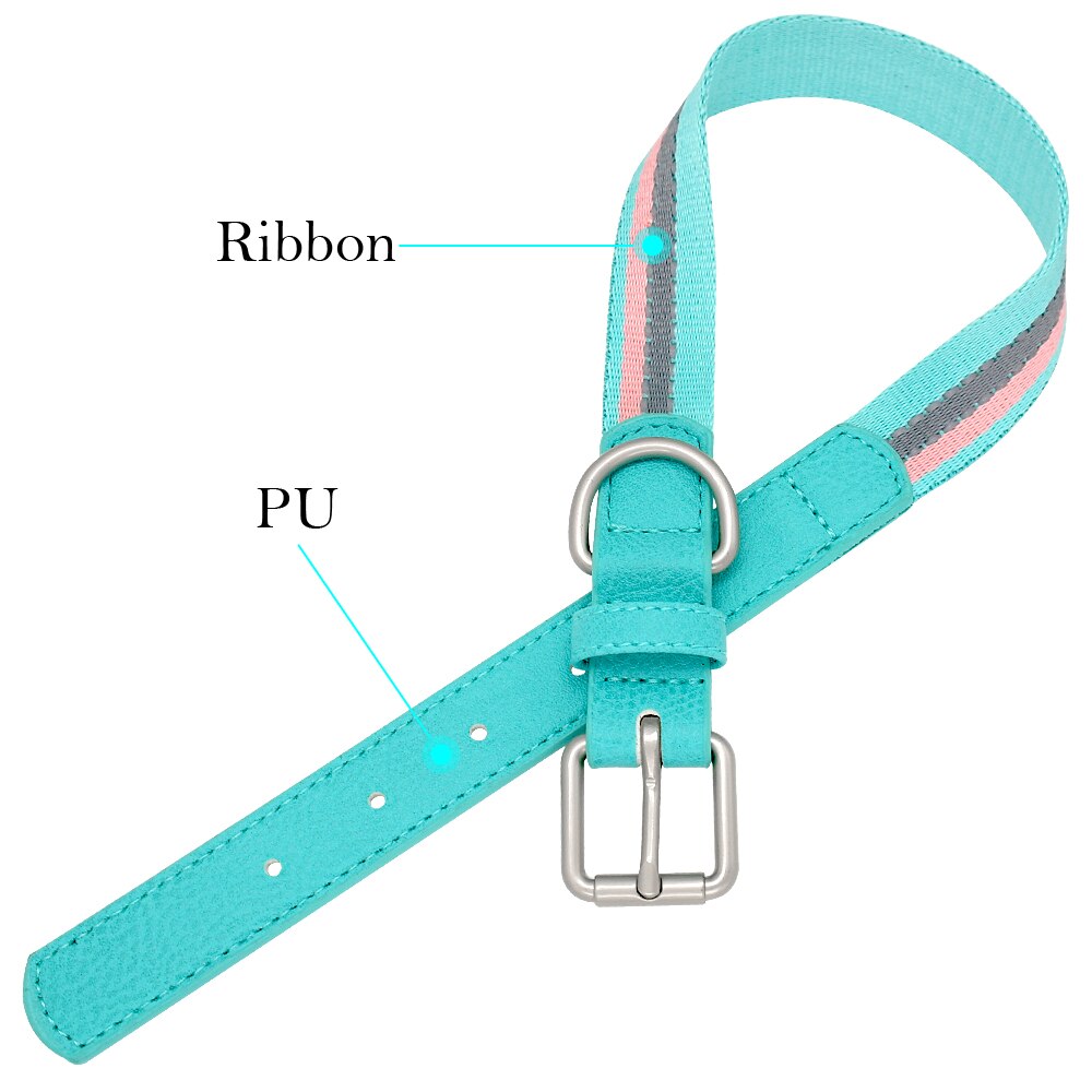 Nylon Halsband En Riem Set Verstelbare Reflecterende Strip Halsbanden En Huisdier Wandelen Lead Leash Voor Small Medium Honden pitbull