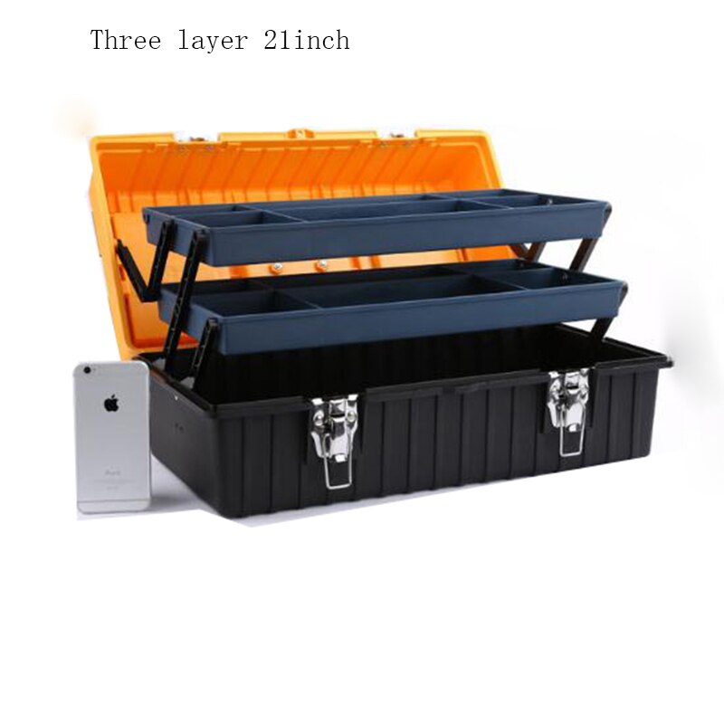 Portable Plastic Toolbox Multifunctional Household Hardware Hand Tools Repair Tool Box Car PP Storage Tool Electrical Toolkit