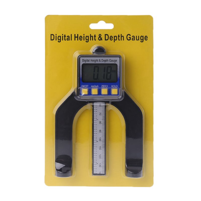 Digital Height Depth Gauge Tread Depth Height Gauges Calipers LCD Magnetic Self Standing 80mm Hand Routers Measuring Tools