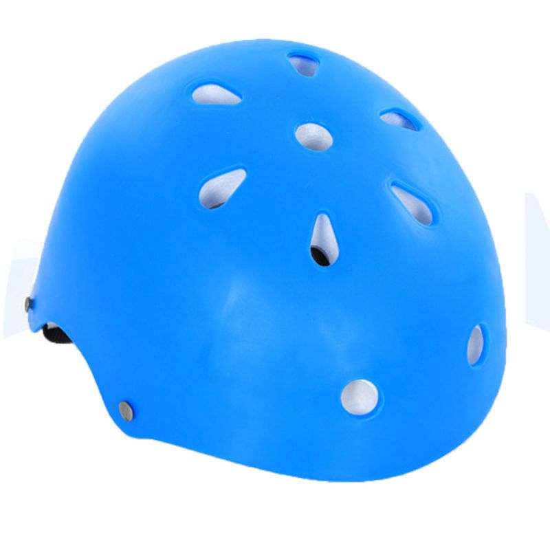 Barn säkerhets ridhjälm barn cykel cykling skoter skateboard skate huvudbonader skydd keps och märke: 9 ff 501308- bl